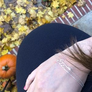 Dark navy ribbed maternity maxi dress. Long sleeve with leg side slit